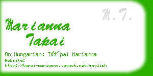 marianna tapai business card